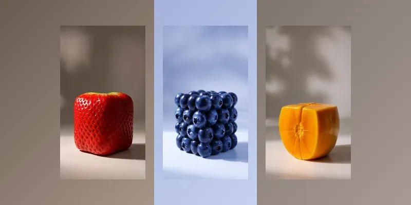 Luxury Macro Fruit Cubes With Fashion generated by undefined