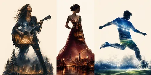 Double Exposure Silhouette Art generated by chatgpt-image