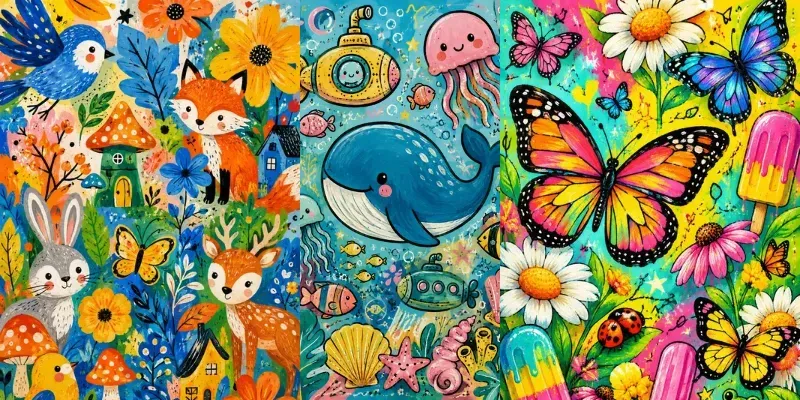 Whimsical Handpainted Joys generated by undefined