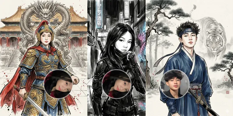 Ink Warriors East Asian Legends generated by undefined