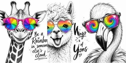 Rainbow Giraffe Vibes generated by chatgpt-image