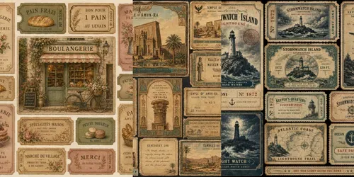 Vintage Pocket Ticket Ephemera generated by chatgpt-image