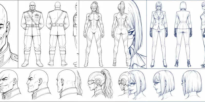 Character Creator Model Sheets For Comics generated by undefined