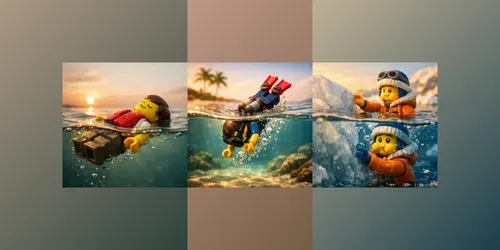 Cinematic Lego Waterline Scenes generated by chatgpt-image
