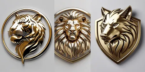 Gold Chrome Logo Designs generated by leonardo