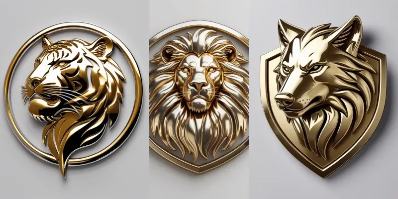 Gold Chrome Logo Designs generated by undefined