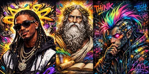 Vibrant Graffiti Portrait Generator generated by chatgpt-image