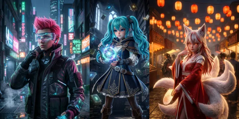 Realistic 3D Anime Characters generated by undefined