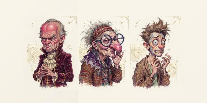 Eccentric Satirical Characters