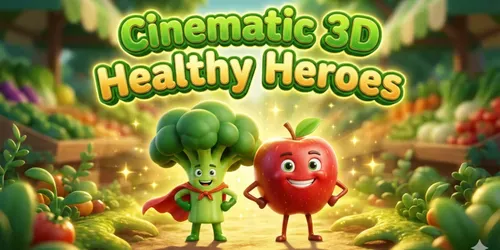 Cinematic 3D Healthy Heroes generated by veo