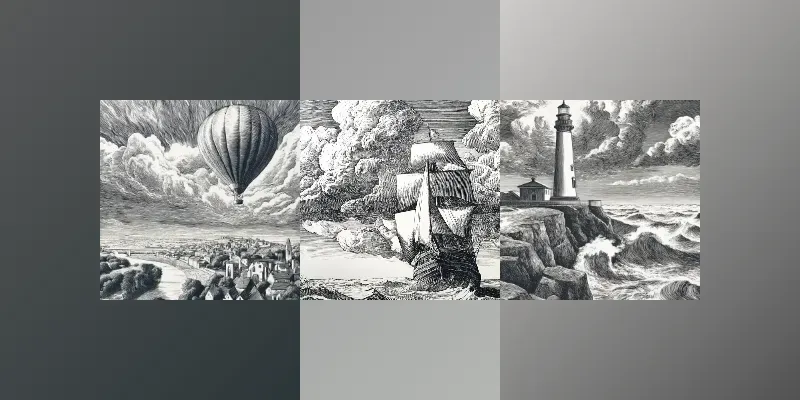 Vintage Engraved Storybook Scenes generated by undefined