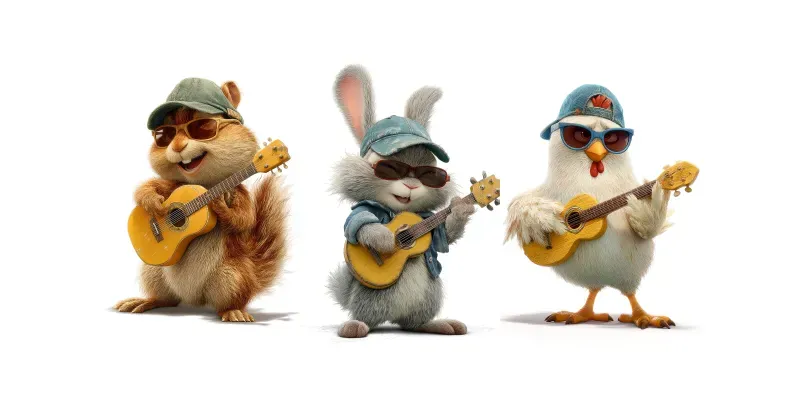 Cool Guitar Star Characters generated by undefined