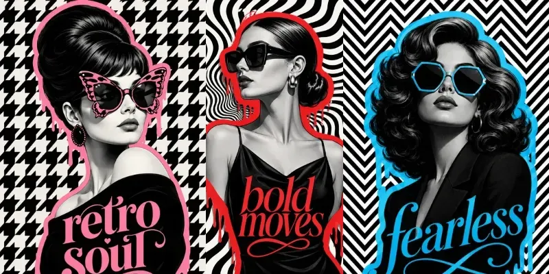 Pop Art Op Illusion Graphic Portraits generated by undefined