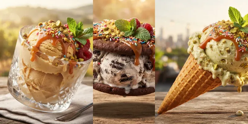 Classic Photoshoot 3D Icecreams generated by undefined
