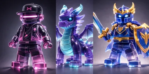 Glossy Jelly Lego Toy Character Art generated by chatgpt-image