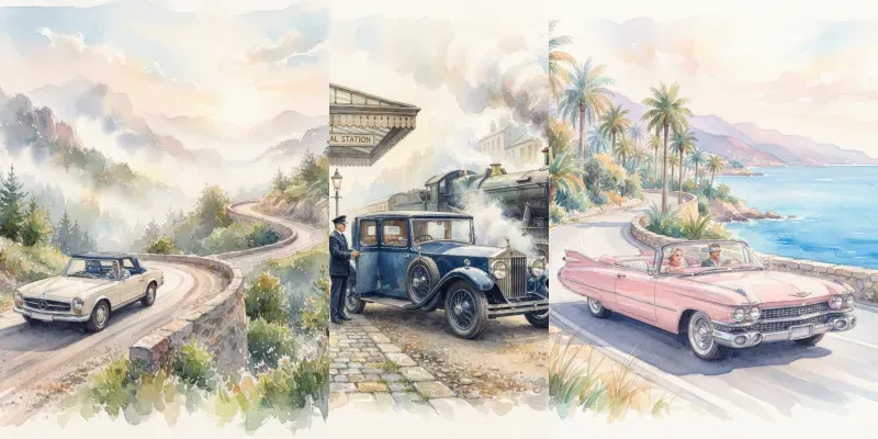 Classic Automobile Watercolor Collections