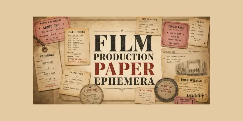 Film Production Paper Ephemera generated by undefined