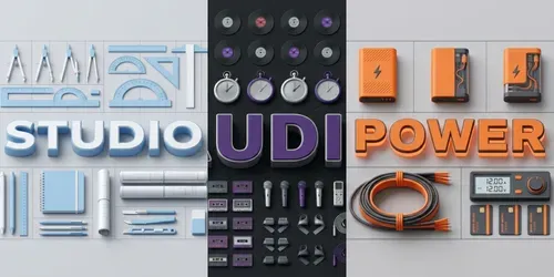 3D Isometric Knolling Brand Identities generated by gemini-image