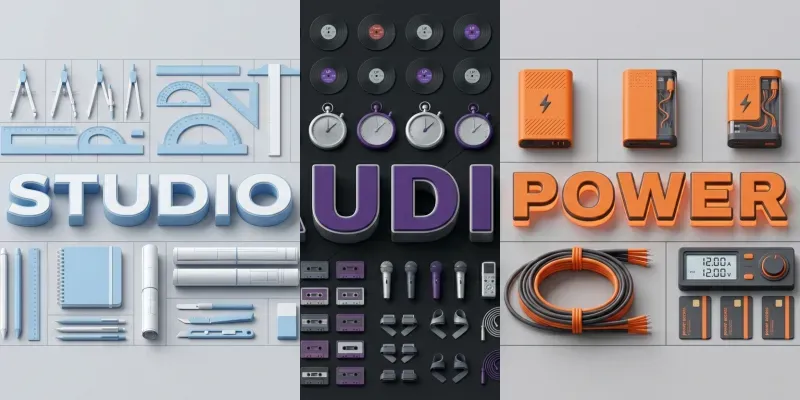 3D Isometric Knolling Brand Identities generated by undefined