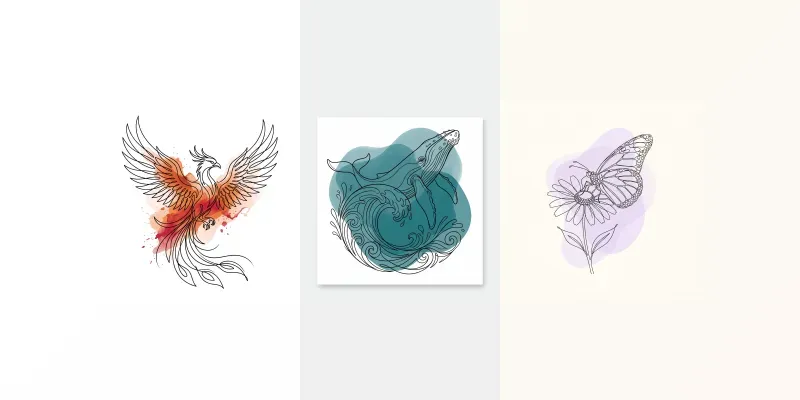 Minimalist Continuous Line Art Designs generated by undefined