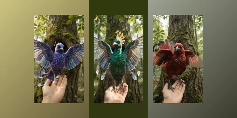 Mythical Bird Reveal Nature Videos generated by undefined