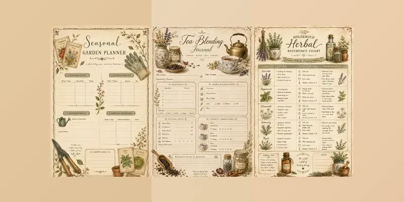 Vintage Illustrated Home Guide Pages generated by undefined