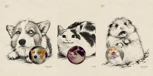 Pet Indie Poster Illustrations generated by chatgpt-image