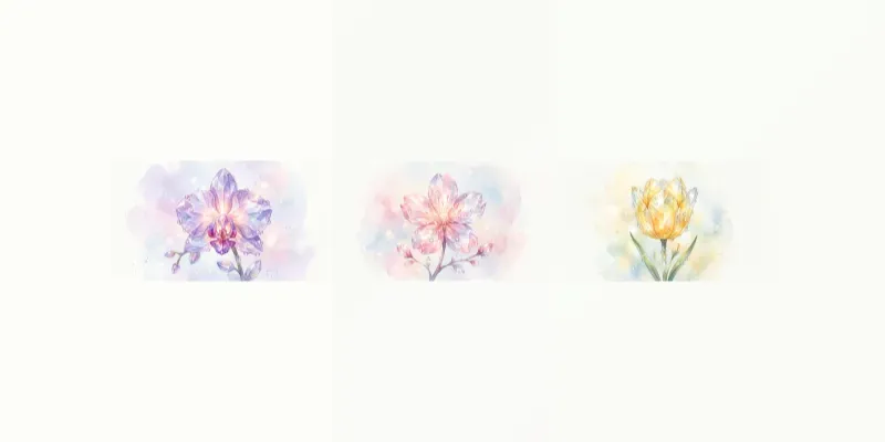 Closeup Crystal Floral Petals generated by undefined
