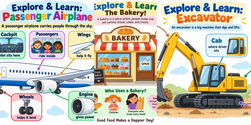 Kids Object Explorer Worksheets generated by undefined