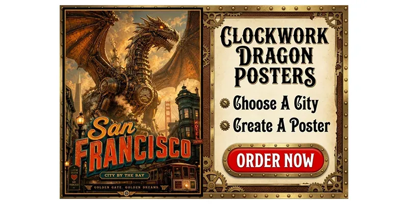Clockwork Dragon Posters generated by undefined
