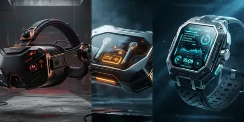 Futuristic Tech Gadget Renders generated by gemini-image