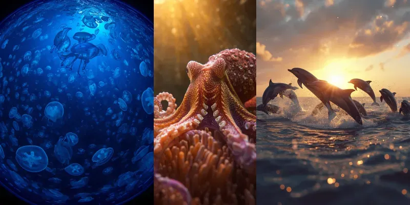 Ocean Sea Life Photography generated by undefined