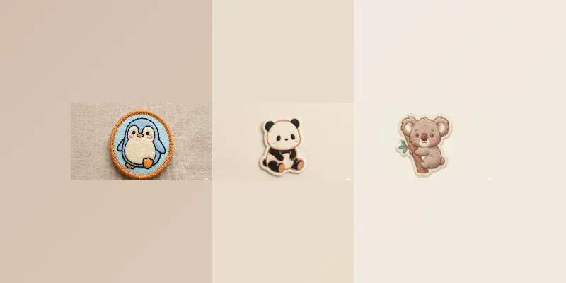 Kawaii Embroidered Patch Characters generated by undefined