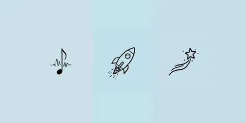 Minimalist Line Drawing Icons generated by midjourney
