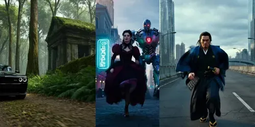 Worlds Colliding Eras And Genre Shocks generated by grok-video