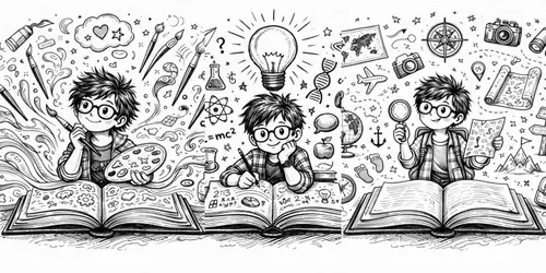 Hand Drawn Doodle Book Ideas Spark Art generated by chatgpt-image