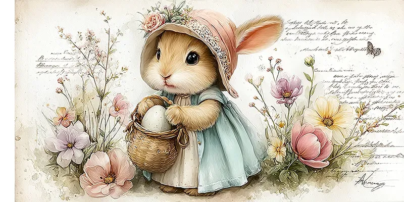 Vintage Easter Junk Journal Postcards