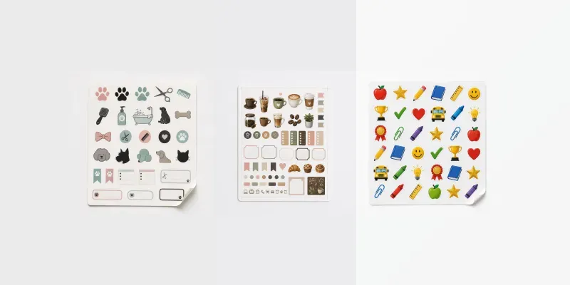 Diecut Sticker Sheet Photo Builders generated by undefined