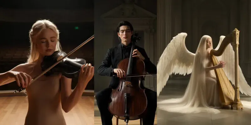 Cinematic Melancholic Music Scenes generated by undefined