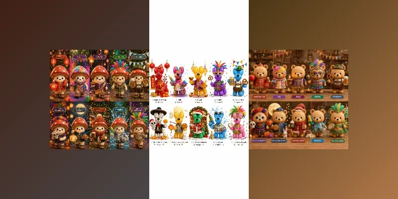 3D Festival Celebration Sheets generated by undefined