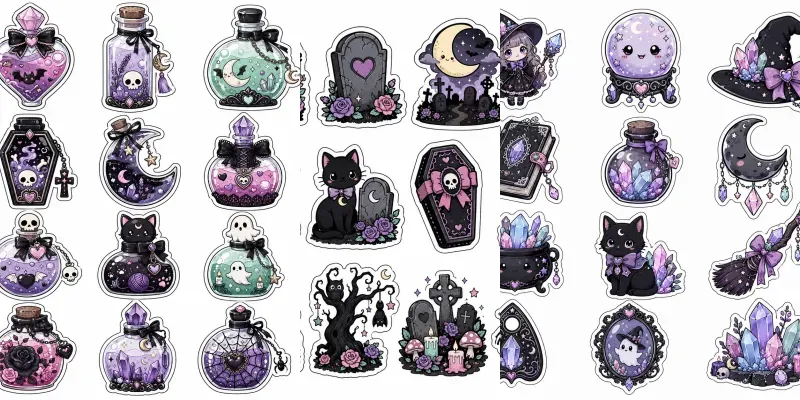 Spooky Goth Sticker Sheets generated by undefined
