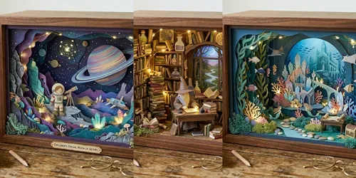 Enchanted Storybook Dioramas generated by gemini-image