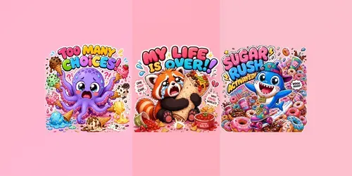 Kawaii Snack Chaos Stickers generated by chatgpt-image
