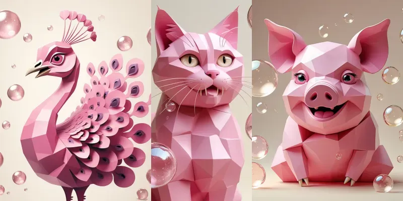 Title: Cubistic Pink In Evoking Fantasy
Plural: Cubistic Pinks In Evoking Fantasies generated by undefined