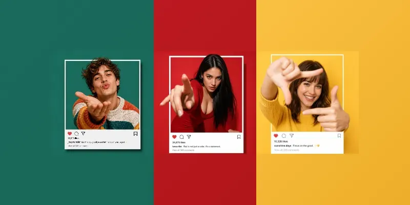 Portraits In The Instagram Style Frames generated by undefined