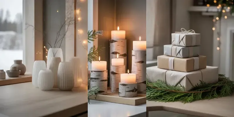 Minimal Scandinavian Xmas Home Decor Art generated by undefined