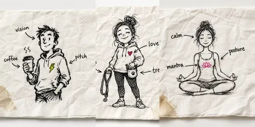 Felt Tip Napkin Doodle Sketches generated by chatgpt-image