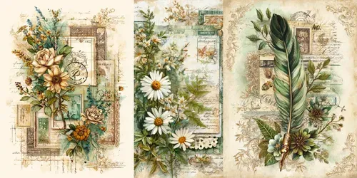 Mothers Day Junk Journal Pages generated by midjourney