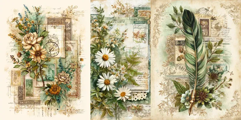 Mothers Day Junk Journal Pages
