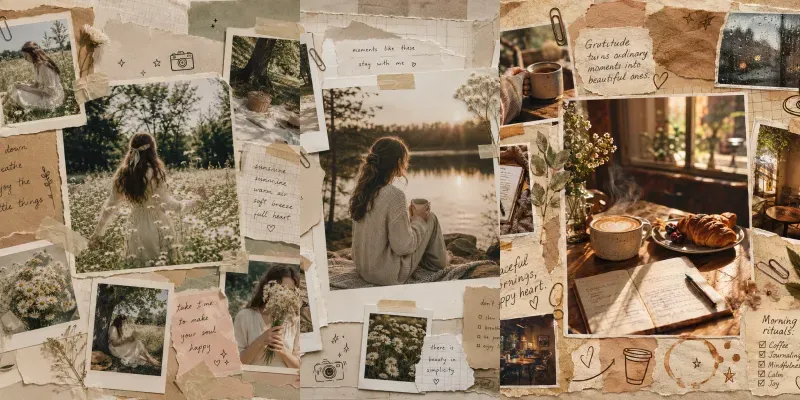 Dreamy Memory Scrapbook Collages generated by undefined